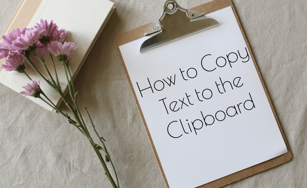 How to Copy Text to the Clipboard using JavaScript